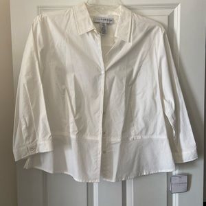 Sag Harbor white button down dress shirt. Size 18. NWT.